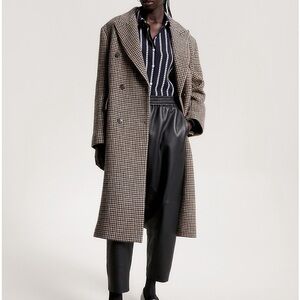 Tommy Hilfiger Wool Houndstooth Overcoat